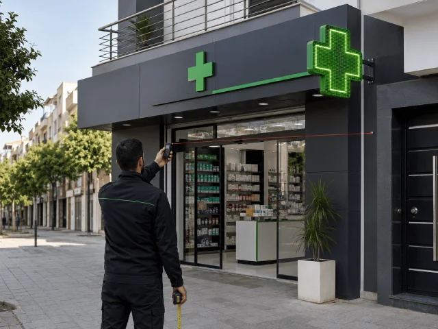 croix verte pharmacie led monochrome maroc Croix verte classique de pharmacie à LED monochrome basse consommation au Maroc