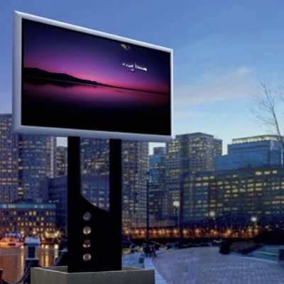 ecran led facade immeuble maroc Écran géant LED installé sur la façade d'un immeuble commercial